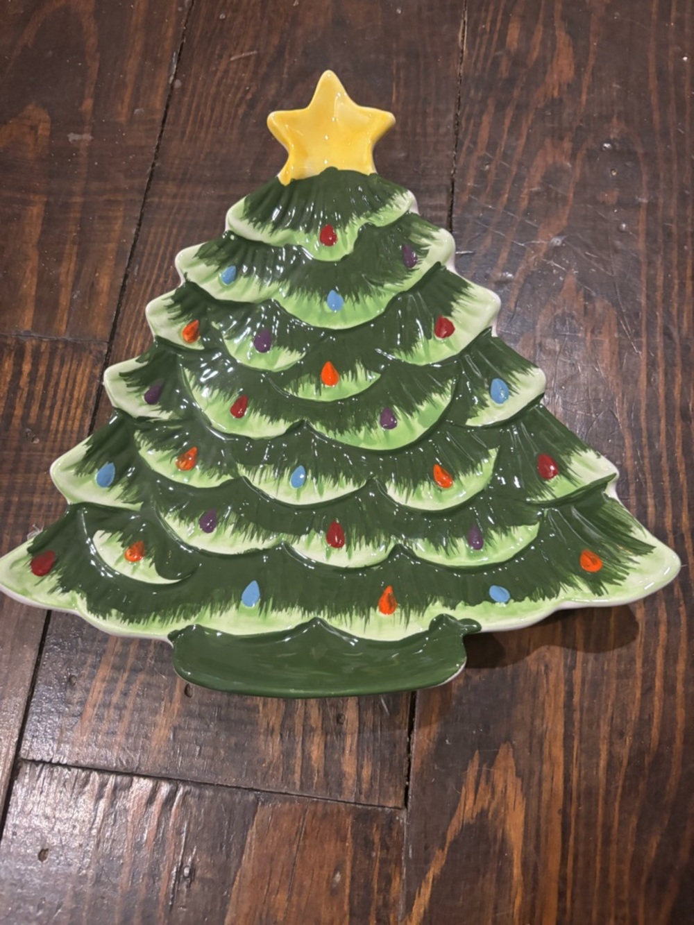 Crofton Dolomite Christmas Tree Serving Platter NWOT